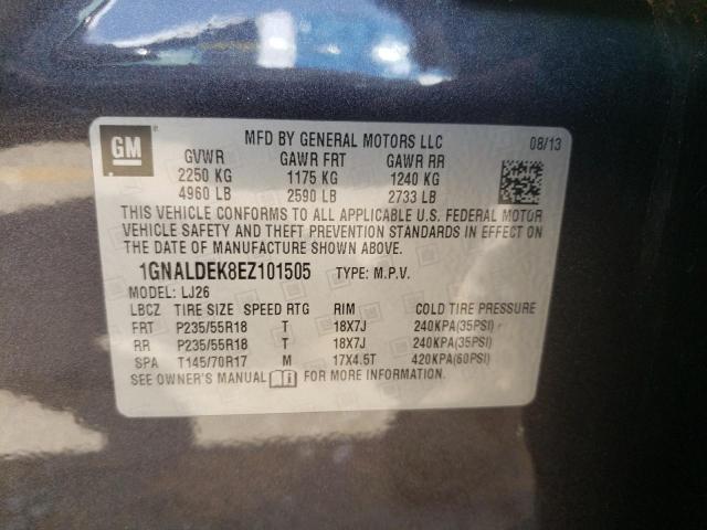 1GNALDEK8EZ101505 Chevrolet Equinox Ltz