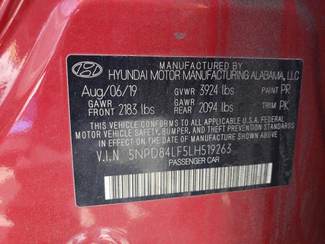 5NPD84LF5LH519263 Hyundai ELANTRA SEL