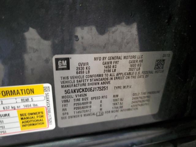 5GAKVCKD0EJ175251 Buick Enclave