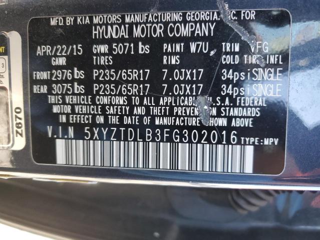 5XYZTDLB3FG302016 Hyundai SANTA FE SPORT