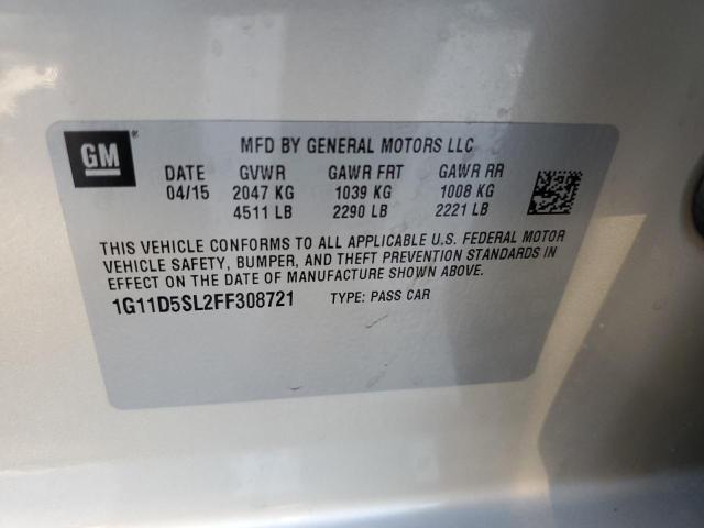 1G11D5SL2FF308721 Chevrolet MALIBU 2LT