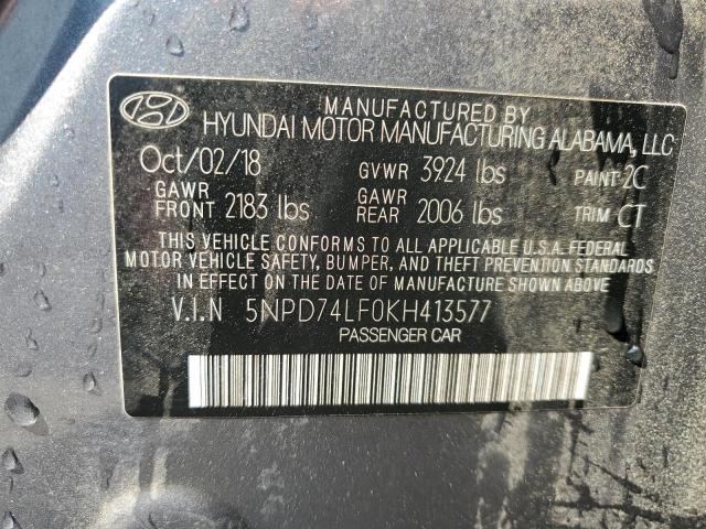 5NPD74LF0KH413577 Hyundai ELANTRA SE