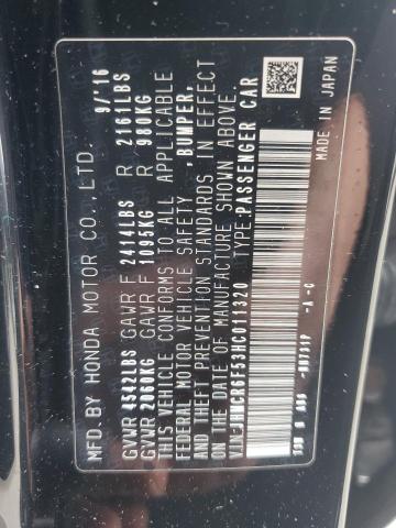 JHMCR6F53HC011320 Honda Accord Hybrid Exl
