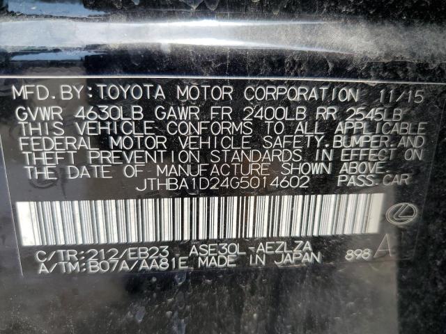 JTHBA1D24G5014602 Lexus IS 200T