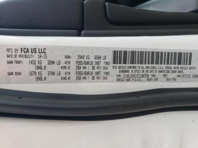 1C4RJEAG1FC184739 Jeep Grand Cherokee Laredo