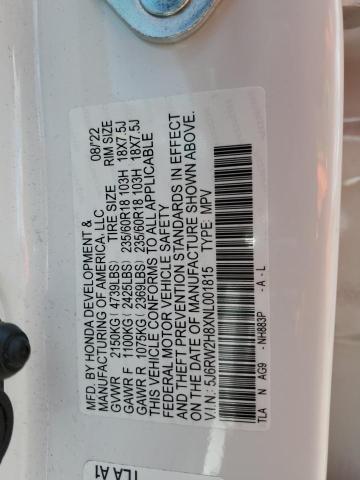5J6RW2H8XNL001815 Honda CR-V EXL