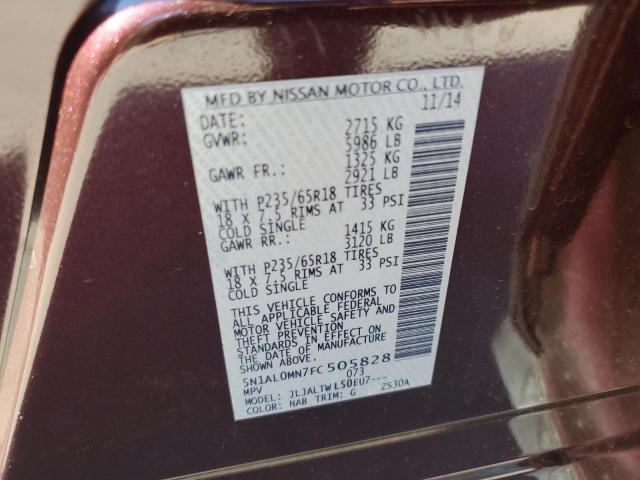 5N1AL0MN7FC505828 Infiniti QX60