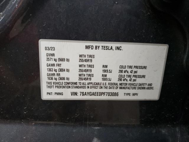 7SAYGAEE0PF703086 Tesla Model Y