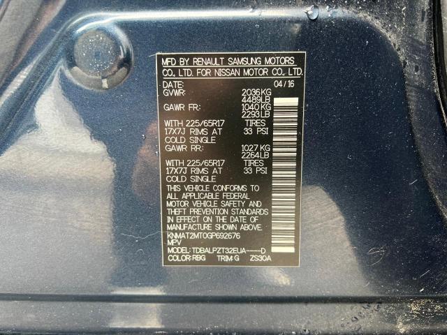 KNMAT2MT0GP692676 Nissan ROGUE S