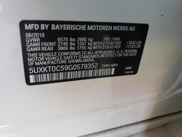 5UXKT0C59G0S79352 BMW X5 Xdr40e