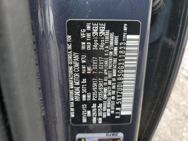 5XYZUDLB5GG311833 Hyundai SANTA FE SPORT