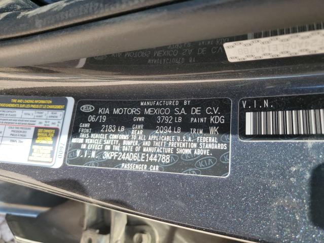 3KPF24AD6LE144788 KIA FORTE FE