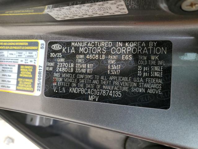 KNDPBCAC1G7874135 KIA Sportage Lx