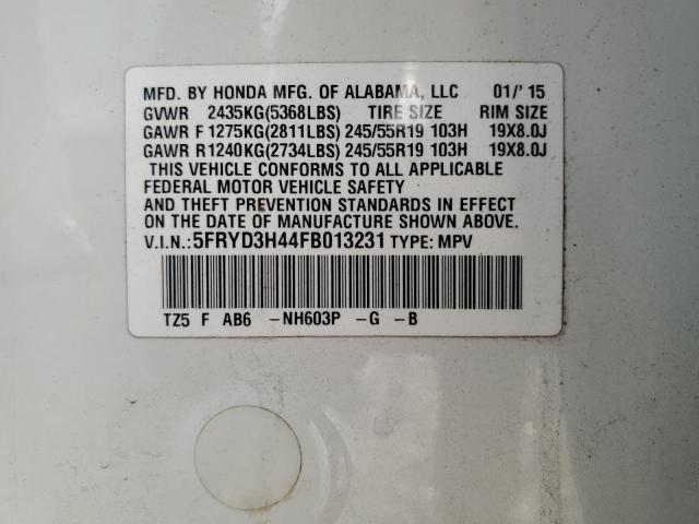 5FRYD3H44FB013231 Acura Mdx Technology