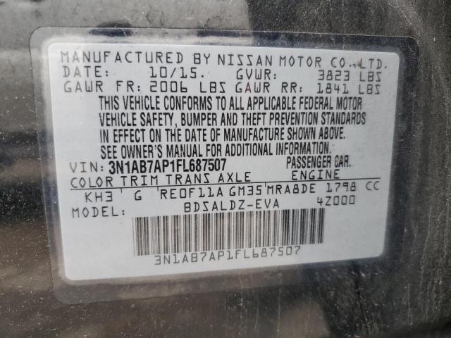 3N1AB7AP1FL687507 Nissan SENTRA S
