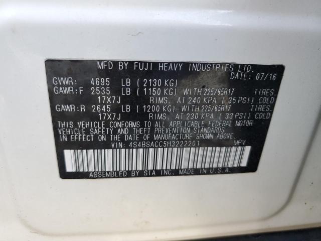 4S4BSACC5H3222201 Subaru Outback 2.5i Premium