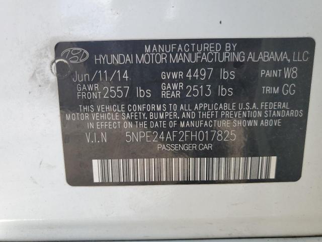 5NPE24AF2FH017825 Hyundai SONATA SE