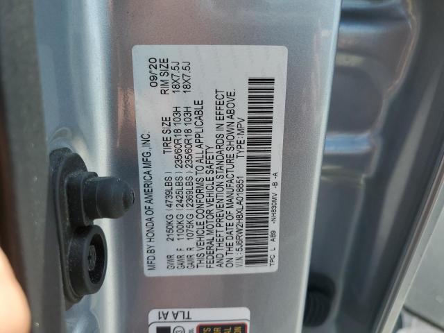 5J6RW2H8XLA018851 Honda CR-V EXL