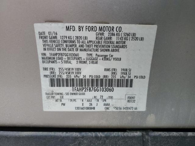 1FAHP2F87GG103060 Ford Taurus Limited