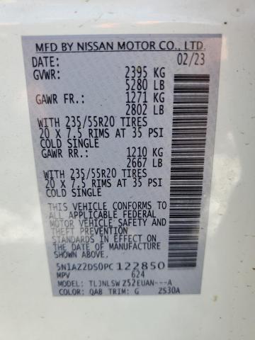 5N1AZ2DS0PC122850 Nissan Murano Platinum