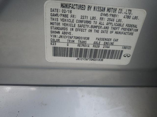 JN1CV7AP7GM201838 Infiniti Q50 BASE