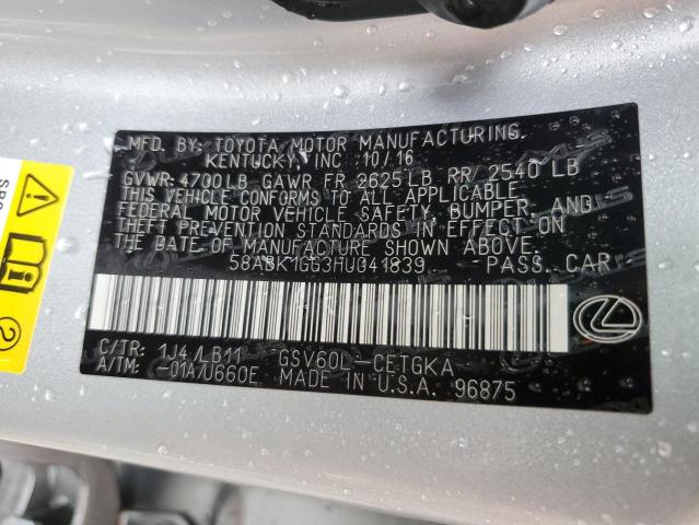 58ABK1GG3HU041839 Lexus ES 350