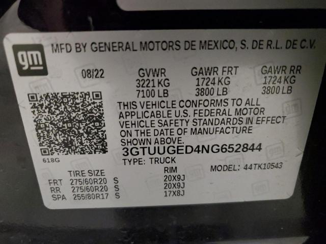 3GTUUGED4NG652844 GMC Sierra K1500 Denali