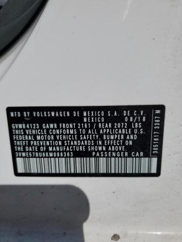 3VWE57BU6KM086363 Volkswagen JETTA SEL