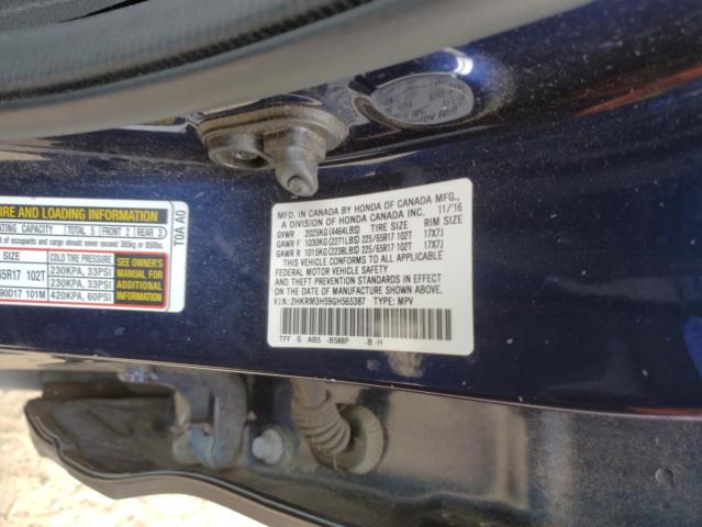 2HKRM3H59GH565387 Honda CR-V EX
