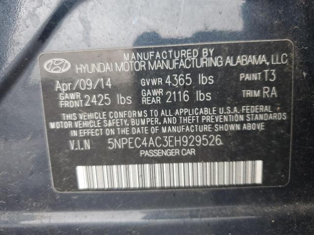 5NPEC4AC3EH929526 Hyundai SONATA SE