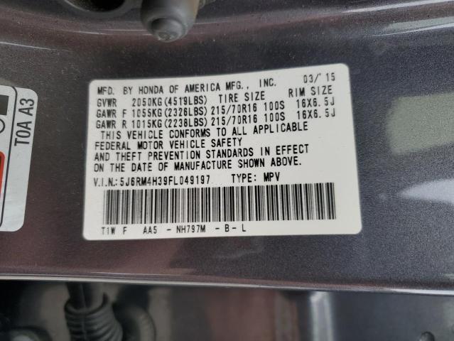 5J6RM4H39FL049197 Honda CR-V LX
