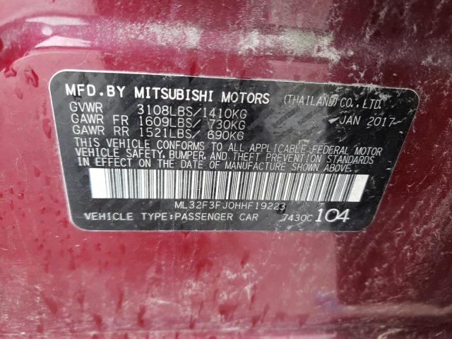 ML32F3FJ0HHF19223 Mitsubishi Mirage G4 Es