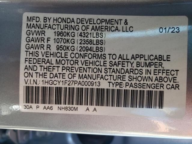 1HGCY1F27PA000913 Honda ACCORD LX