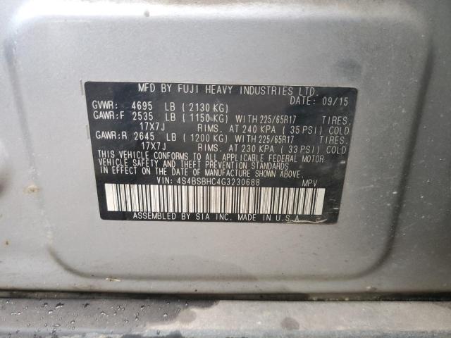 4S4BSBHC4G3230688 Subaru Outback 2.5i Premium