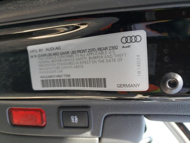 WAULNAF41HN017996 Audi A4 Premium Plus
