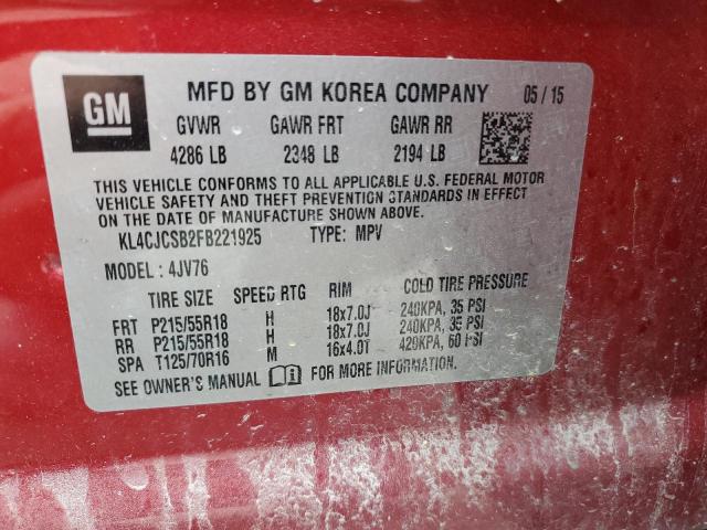 KL4CJCSB2FB221925 Buick Encore