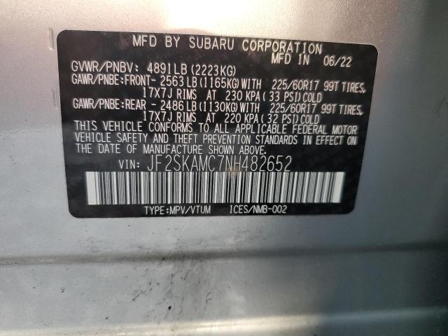 JF2SKAMC7NH482652 Subaru Forester Wilderness