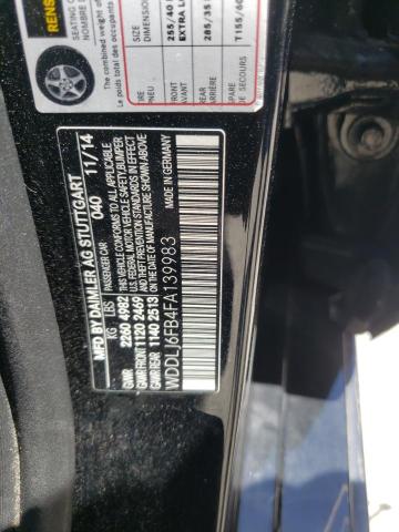 WDDLJ6FB4FA139983 Mercedes-Benz Cls 400