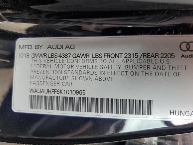 WAUAUHFF6K1010965 Audi A3 PREMIUM