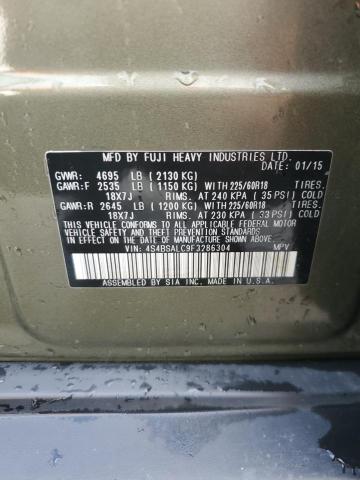 4S4BSALC9F3286304 Subaru Outback 2.5i Limited
