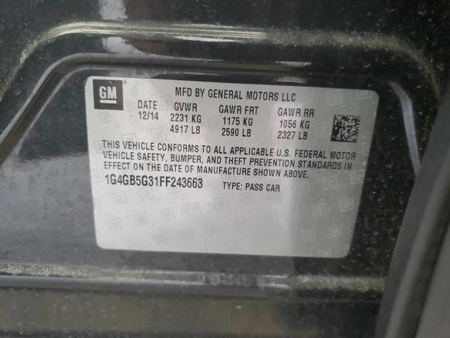 1G4GB5G31FF243663 Buick Lacrosse