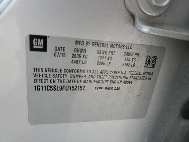 1G11C5SL9FU152157 Chevrolet MALIBU 1LT