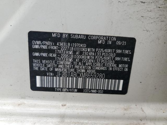 JF2GTABCXM8659280 Subaru Crosstrek