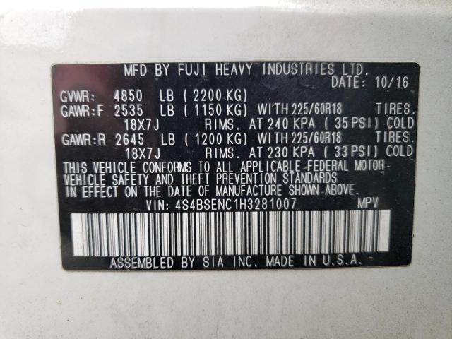 4S4BSENC1H3281007 Subaru Outback 3.6r Limited