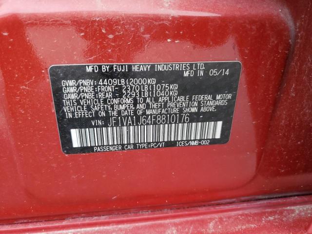 JF1VA1J64F8810176 Subaru Wrx Limited