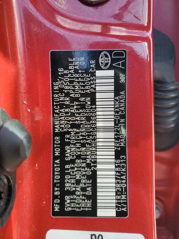 2T1BURHE5GC686604 Toyota COROLLA L
