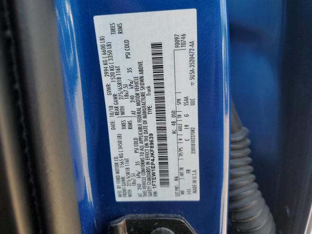 1FTEW1EP4JKF89639 Ford F150 Supercrew