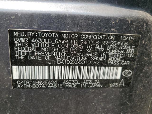 JTHBA1D2XG5010182 Lexus IS 200T