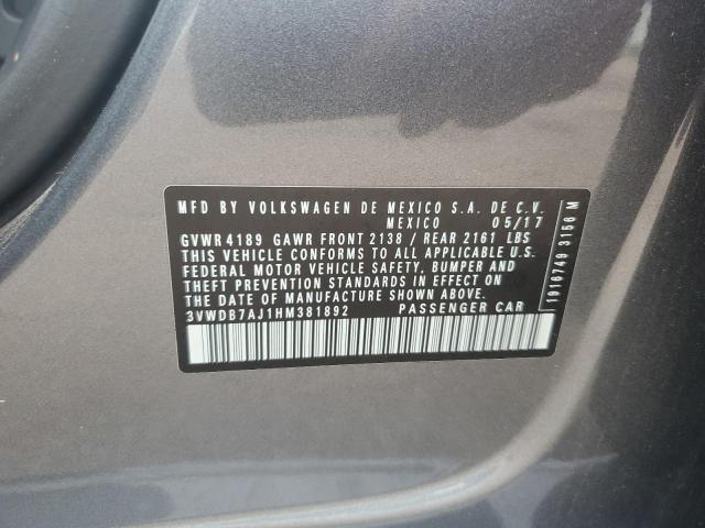 3VWDB7AJ1HM381892 Volkswagen JETTA SE