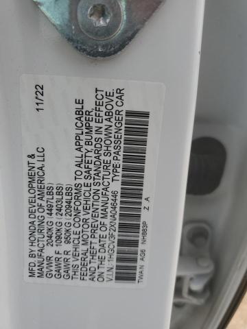 1HGCV3F2XNA046446 Honda Accord Hybrid Sport